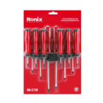 ست 12 عددی ترکیبی پیچ گوشتی و پیچ گوشتی ساعتی مدل RH-2728 رونیکس - تصویر 2